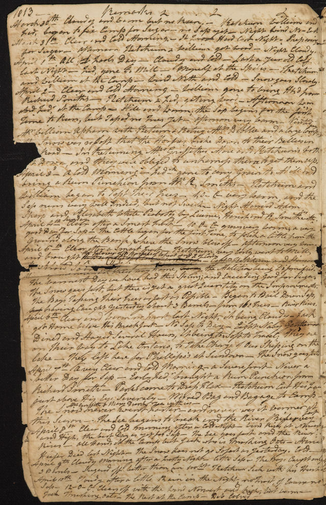 Diary of Rev Frederick Dibblee